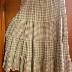 LC Lauren Conrad Checkered Maxi Skirt